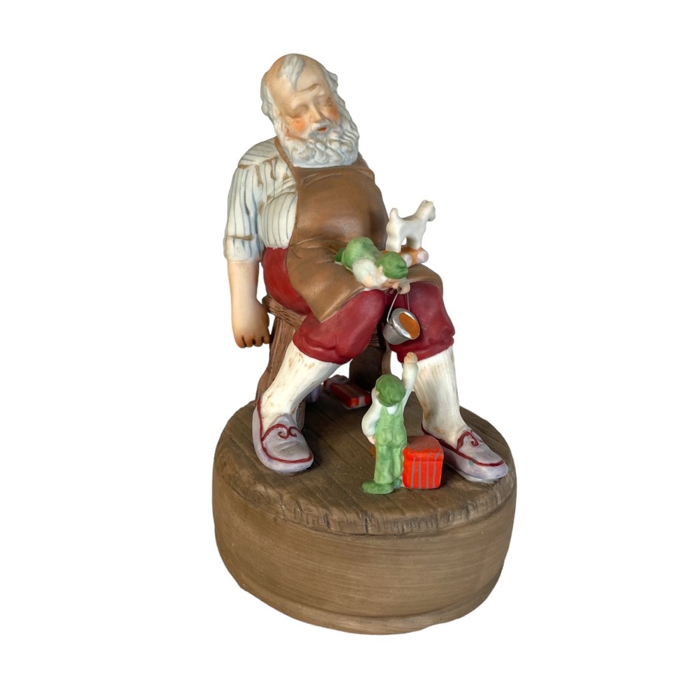 Enesco Hallmark Musical Collection 1984 Napping Santa Music Box “Toyland” song